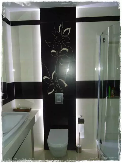 fürdőszoba díszítő burkolás háttér világítás